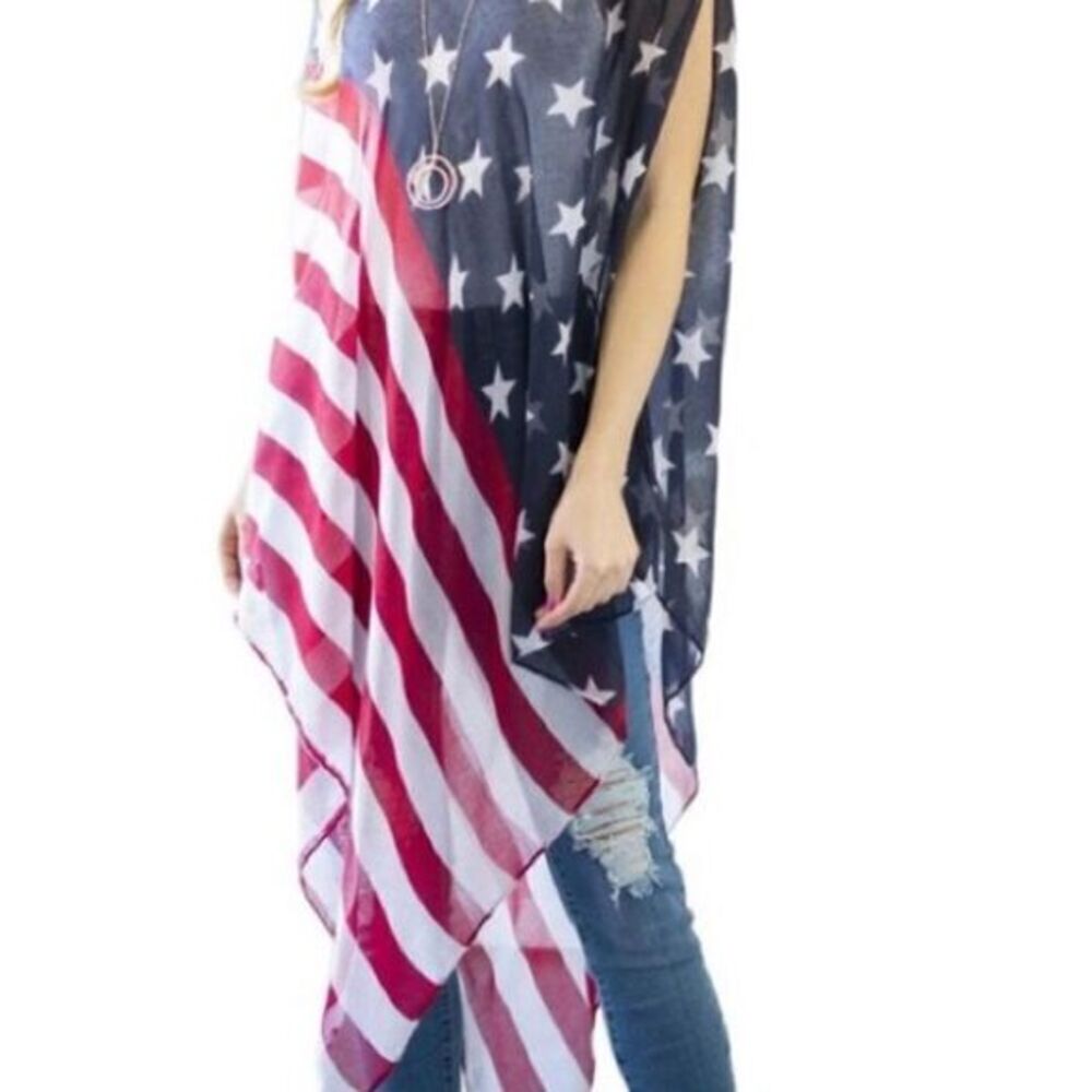 Lightweight Flag Poncho - Picture 5 of 6